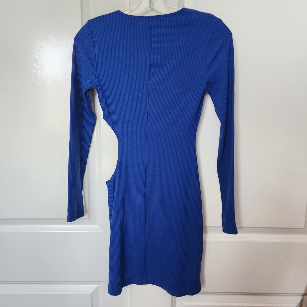 Reformation Kensy Long Sleeve Minidress In Royal - Picture 8 of 10